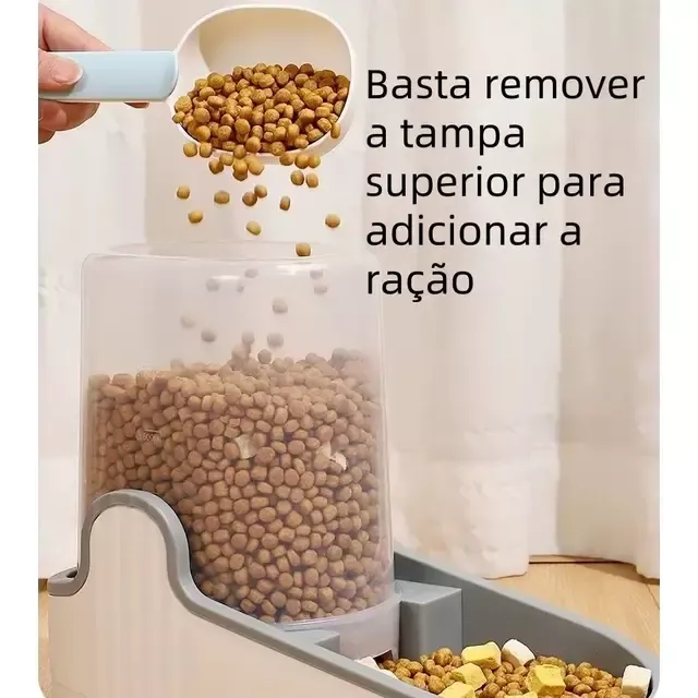 Comedouro Automático Inteligente 3.4L - Dispensador com Vedação para Gatos e Cães