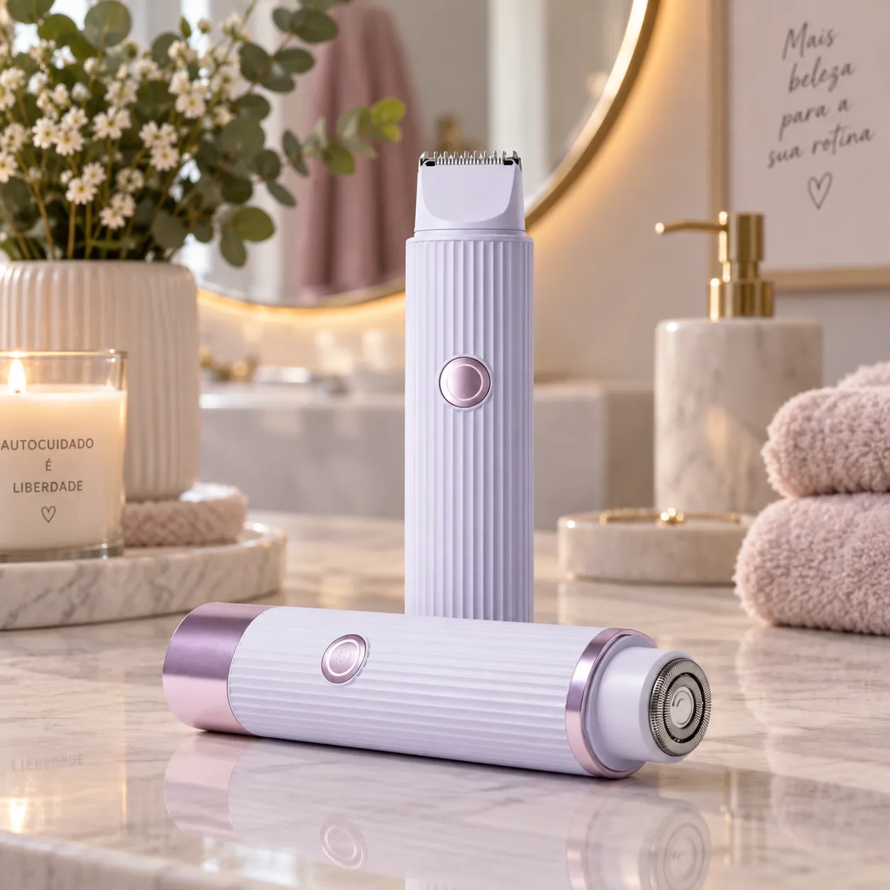 Depilador Elétrico Feminino 2 em 1 – Facial e Corporal