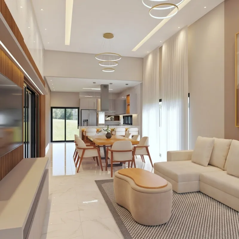 Puff 3 em 1 | Ideal para decoração, puff, mesa e baú - Moderno e Luxo