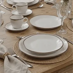 Jogo de Jantar 30 Peças Porcelana | Maresia Oxford