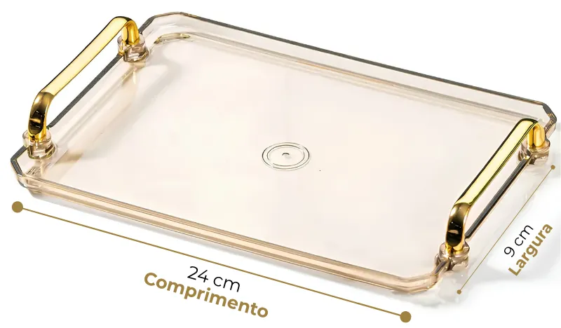 Bandeja Acrílico Cristal|Organizadora Premium