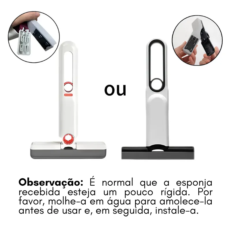 Mini Mop Mágico Portátil | Limpeza Versátil e sem Esforço