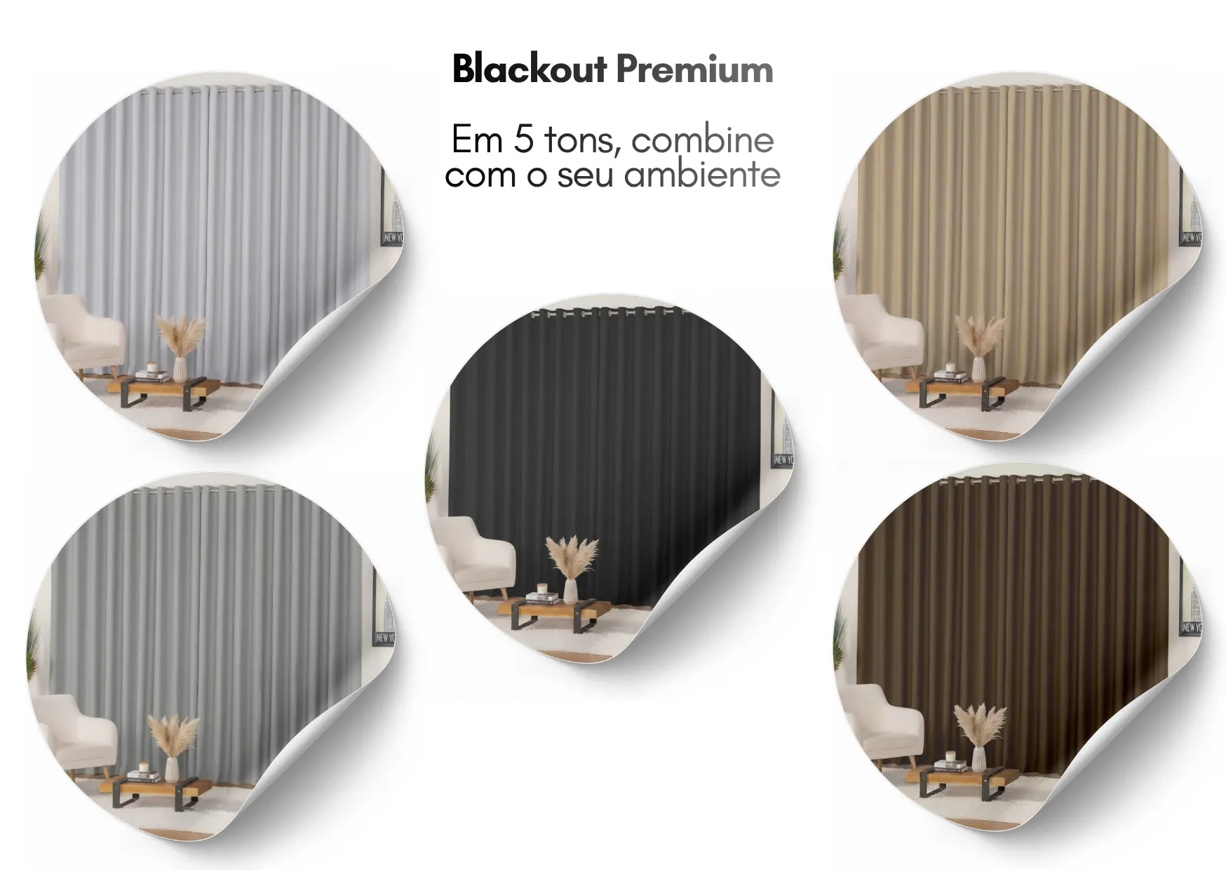 Cortina Para Qualquer Ambiente|Blackout Corta Luz - Tecido Premium