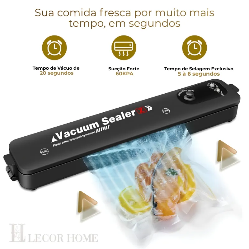 Seladora a vacuo de Alimentos Bivolt|Alimentos com Prazo de Validade Prolongado