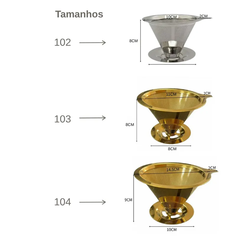 Filtro De Café Luxo | Inox