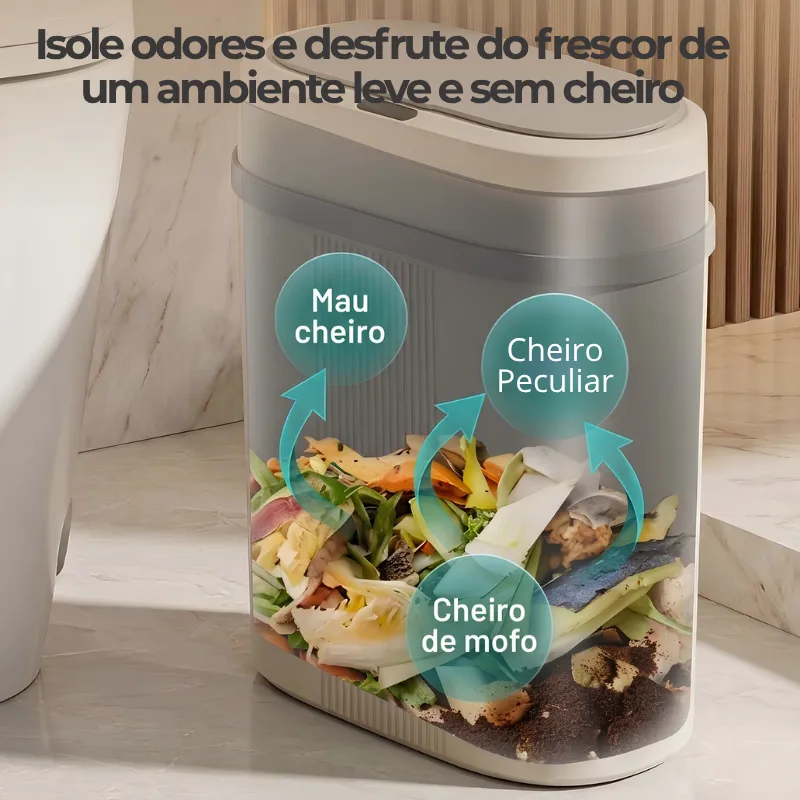 Lixeira Automática 12L com Sensor de Movimento Infravermelho