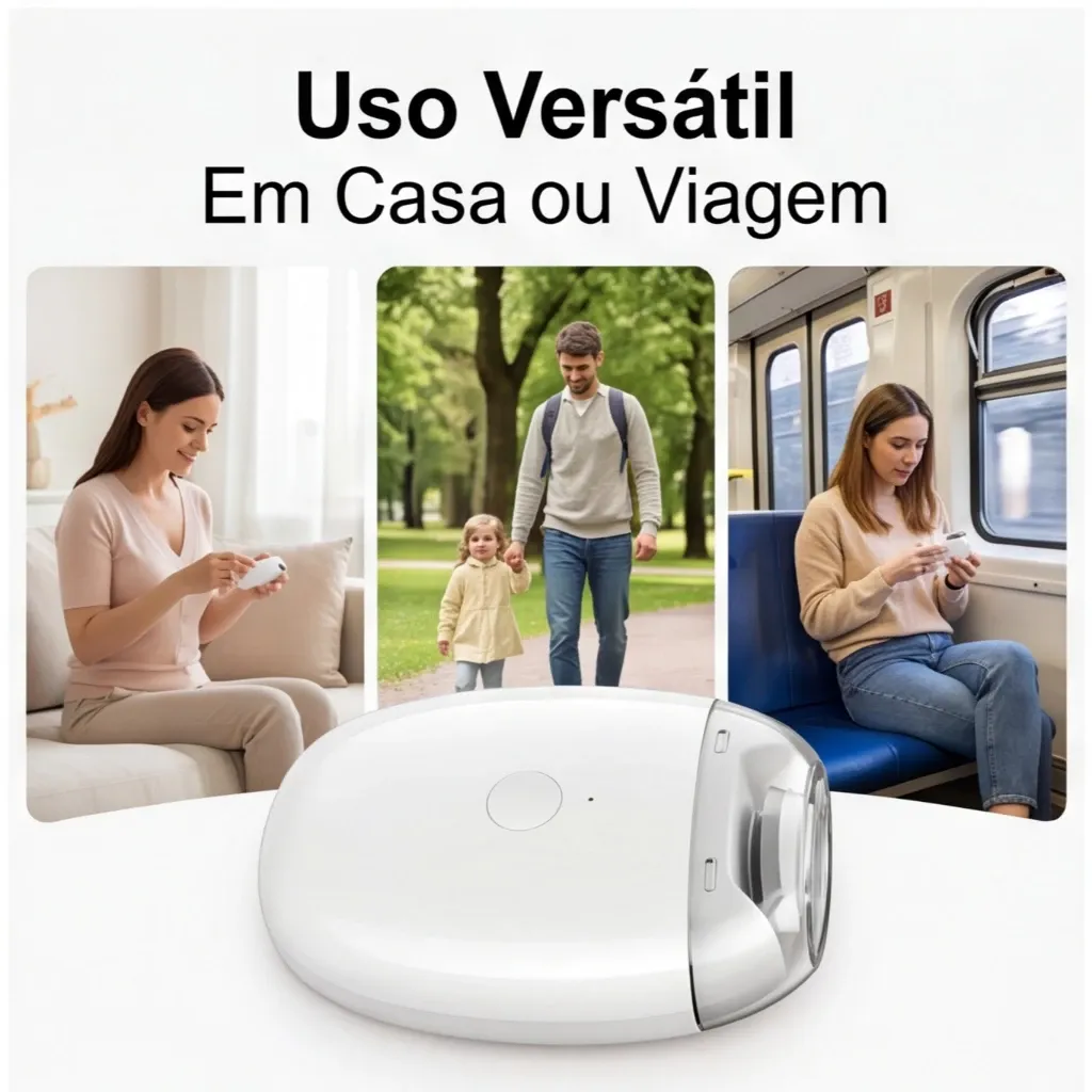 Cortador e Polidor Elétrico de Unhas 3 em 1 – Para Bebês e Adultos, Silencioso com Luz LED