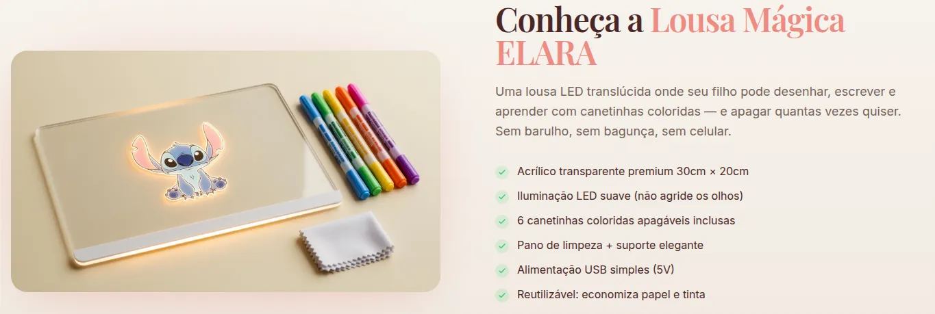 Lousa Luminária ELARA