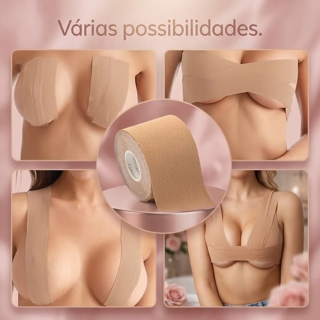 Sutiã Adesivo Fita Boob Up Invisível Fit 3D