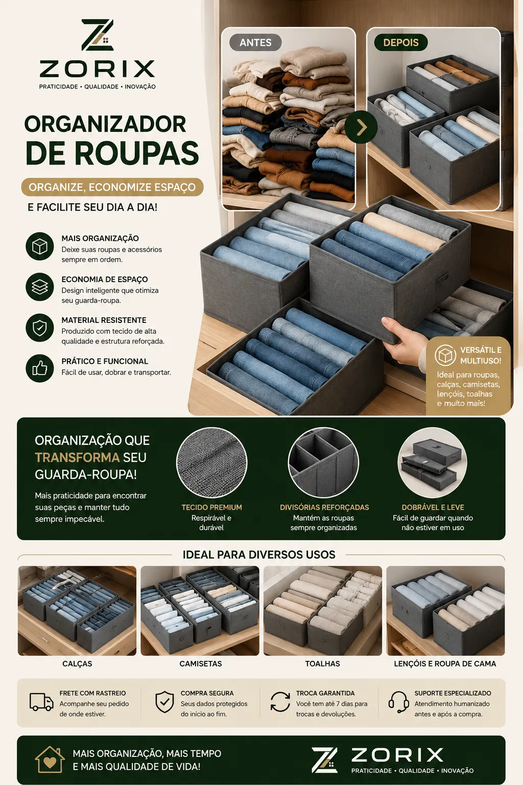 Organizador de roupas