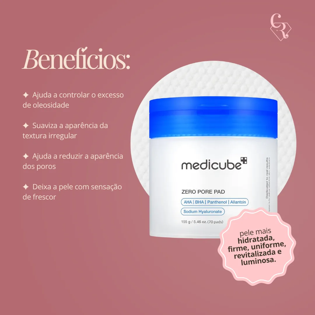MEDICUBE Zero Pore Pad Tônico Facial 70 Unidades 155g