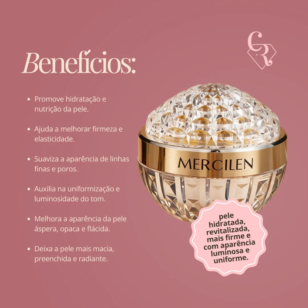 MERCILEN Creme Hidratante Facial Anti-Envelhecimento com Niacinamida 50g (Rascunho)