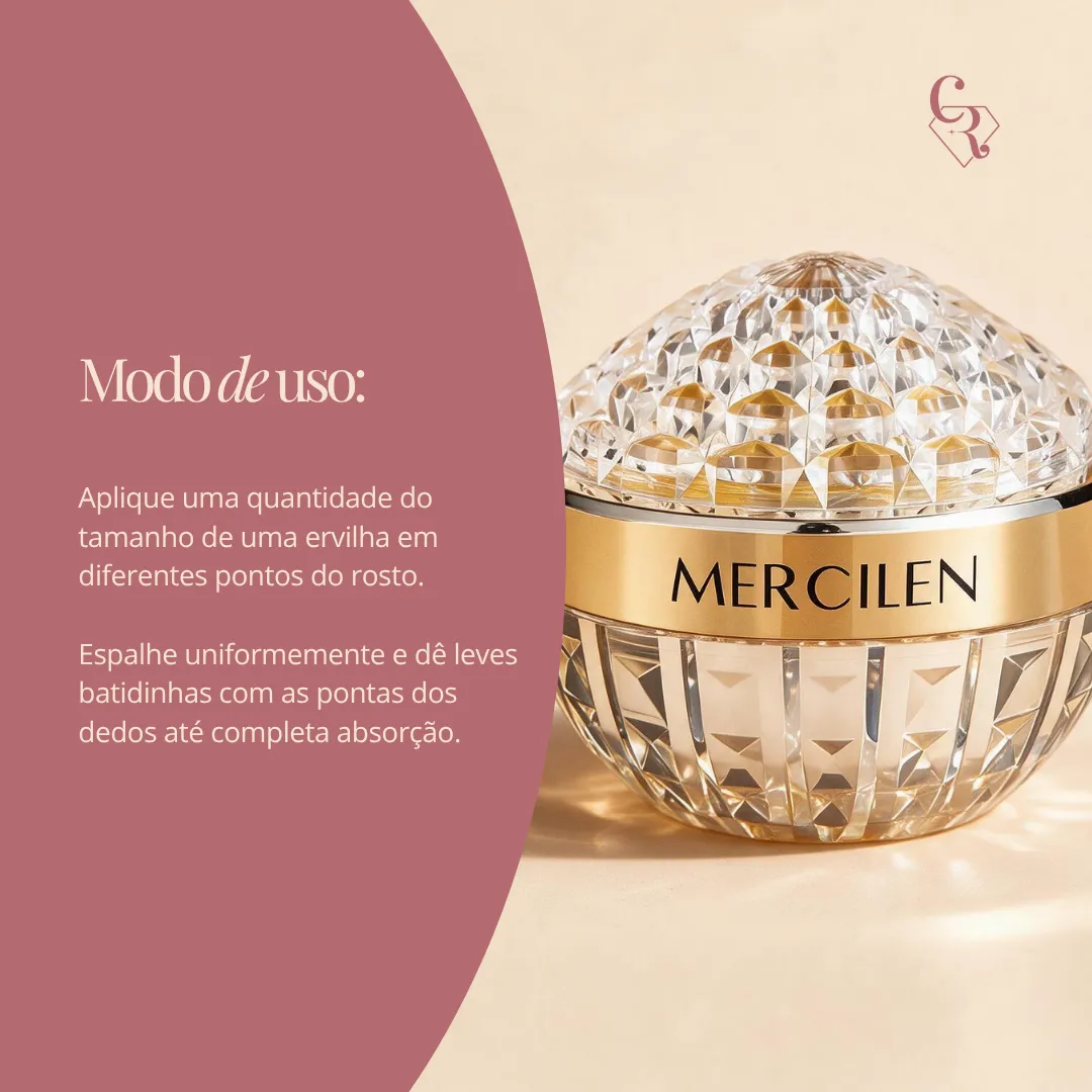 MERCILEN Creme Hidratante Facial Anti-Envelhecimento com Niacinamida 50g (Rascunho)