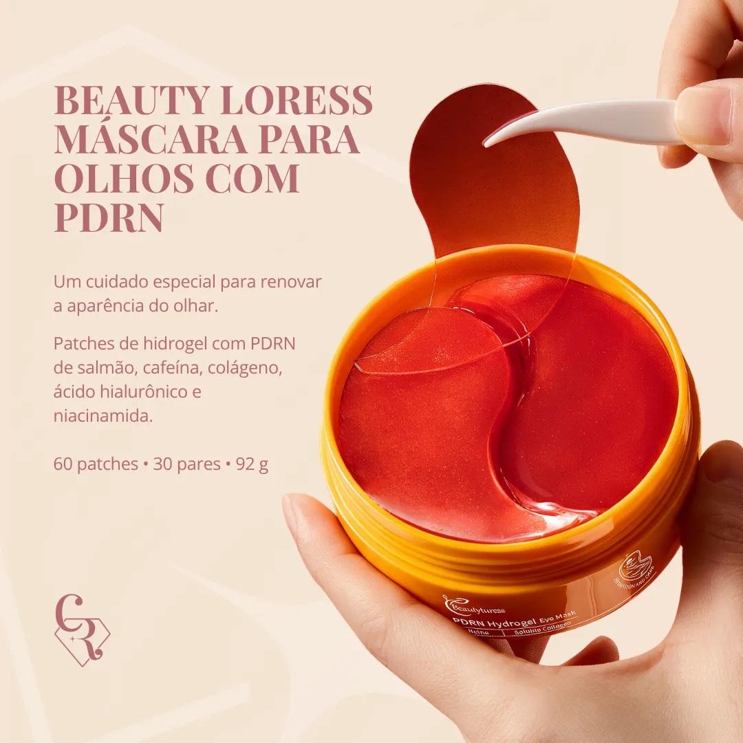 BEAUTY LORESS Máscara de Hidrogel para a Região dos Olhos com PDRN — 60 Unidades, 92 g