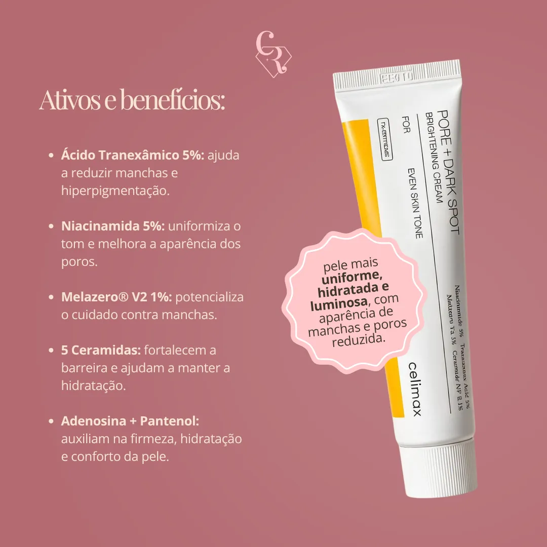 CELIMAX Creme Clareador Para Poros e Manchas Escuras 35ml