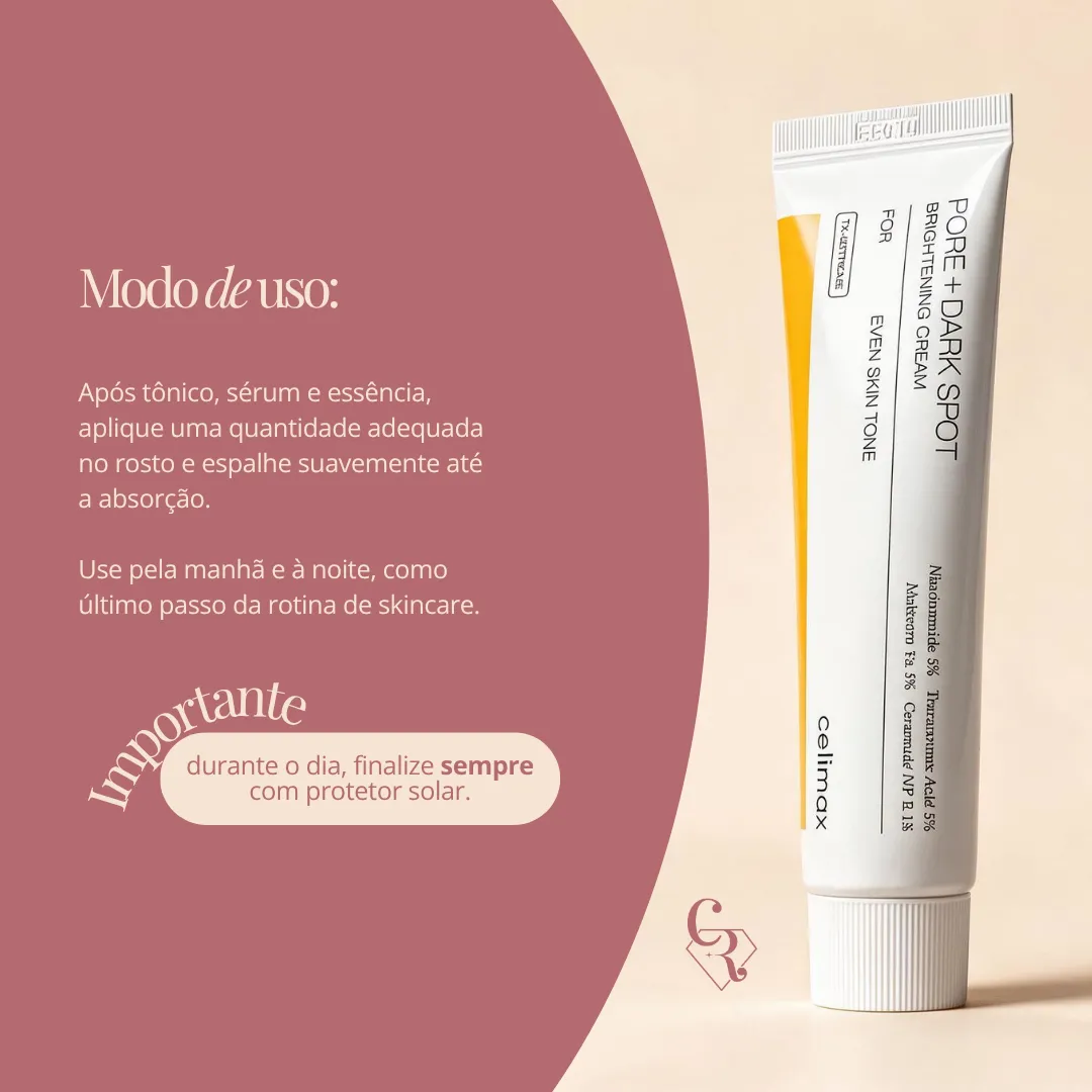 CELIMAX Creme Clareador Para Poros e Manchas Escuras 35ml