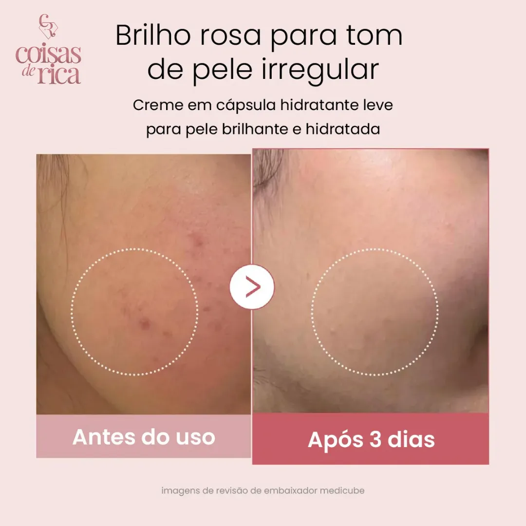 MEDICUBE Creme Facial Com Cápsulas De Colágeno Rosa PDRN