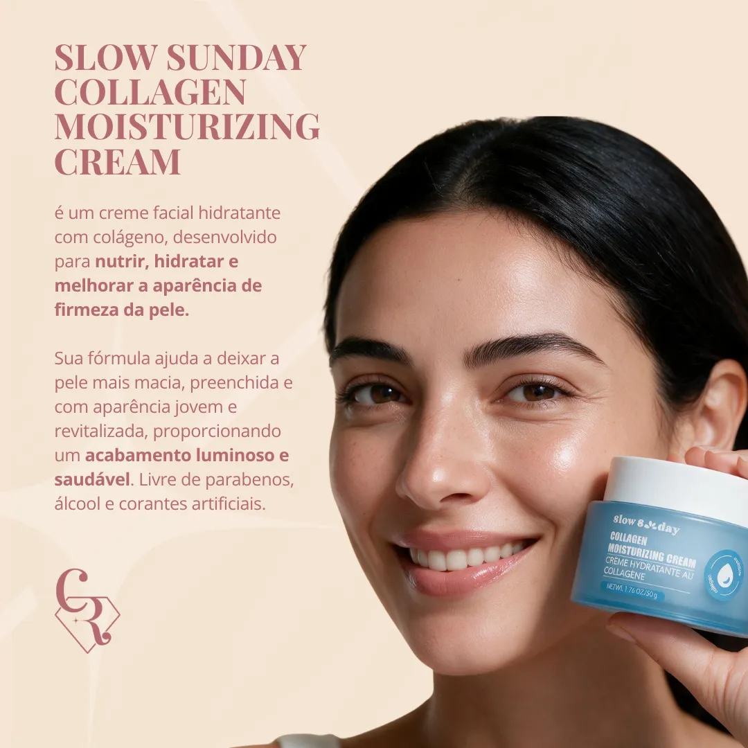 SLOW SUNDAY Creme Hidratante Facial de Colágeno 50g