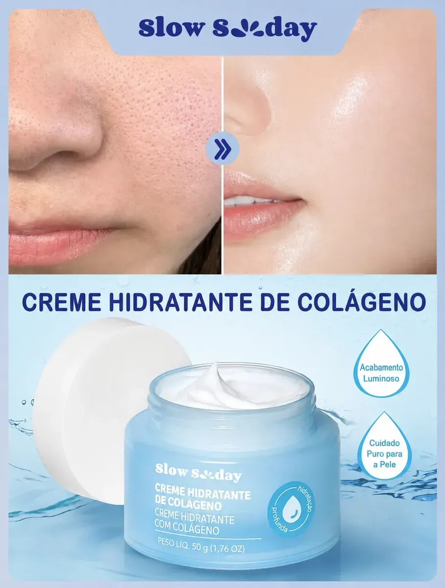 SLOW SUNDAY Creme Hidratante Facial de Colágeno 50g