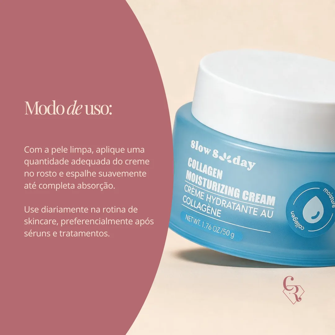 SLOW SUNDAY Creme Hidratante Facial de Colágeno 50g