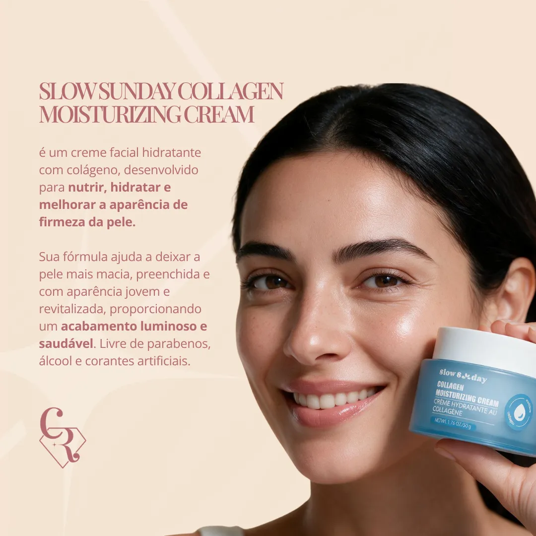 SLOW SUNDAY Creme Hidratante Facial de Colágeno 50g