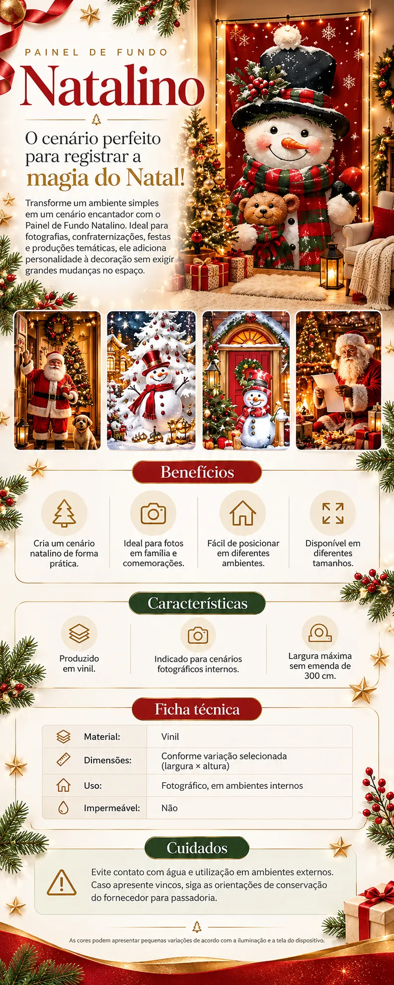 PAINEL DE FUNDO Para Decoração de Natal ou Fotografia ✅