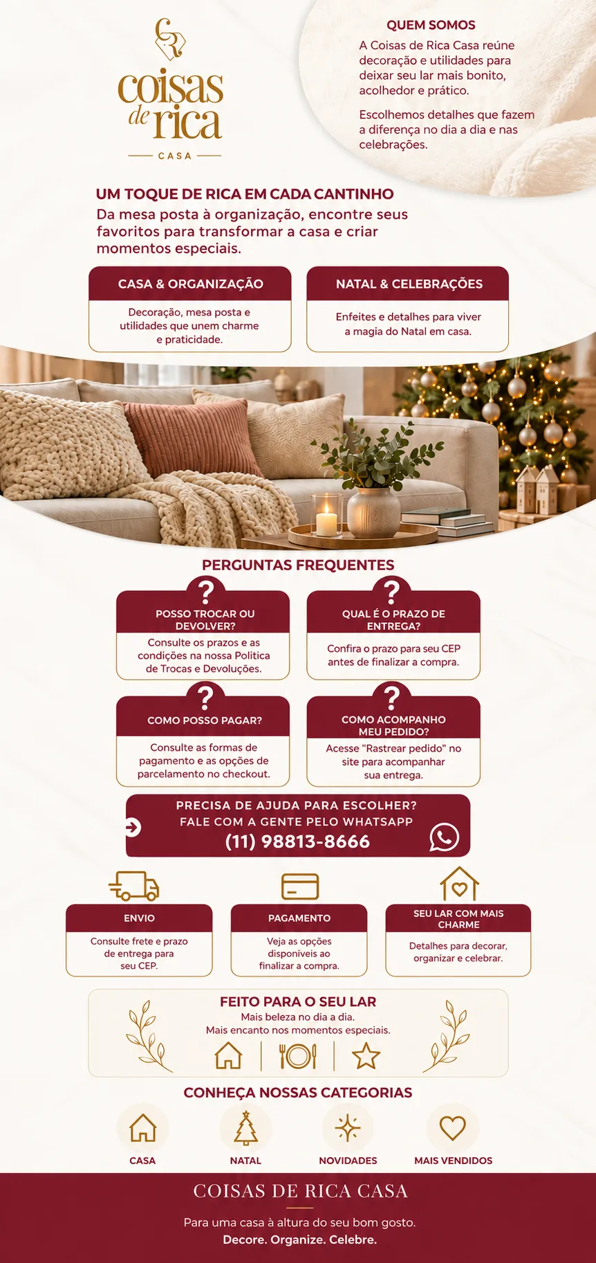 CAPAS NATALINAS Kit com 4 Capas para Almofadas Decorativas 45X45 ✅