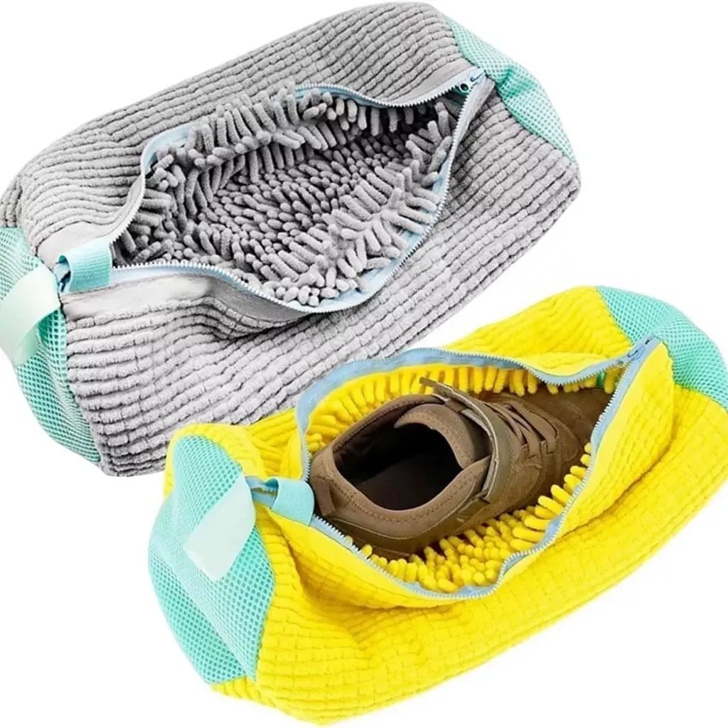 Saco Protetor para Lavar Tênis na Máquina com Zíper – Bolsa de Lavagem Reutilizável para Calçados