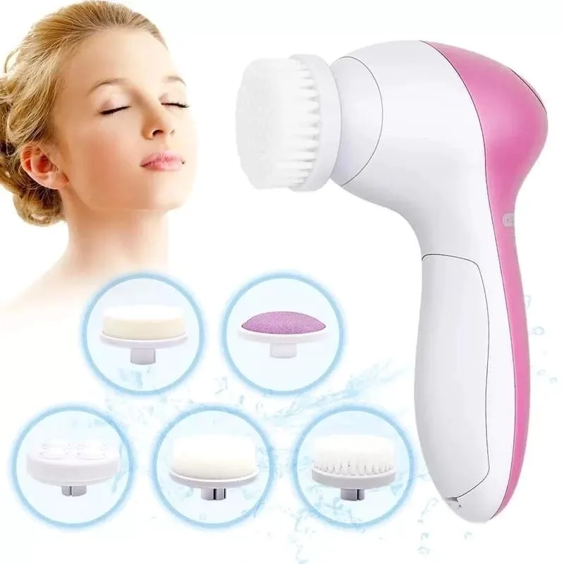 Escova Facial Elétrica Esfoliante limpeza Massageadora 5/1 Portátil L1