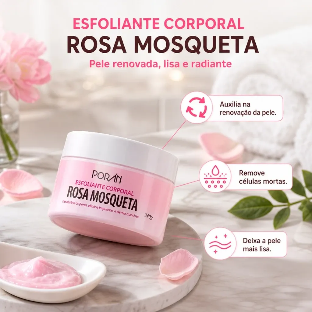 Esfoliante creme cuidados com a pele.