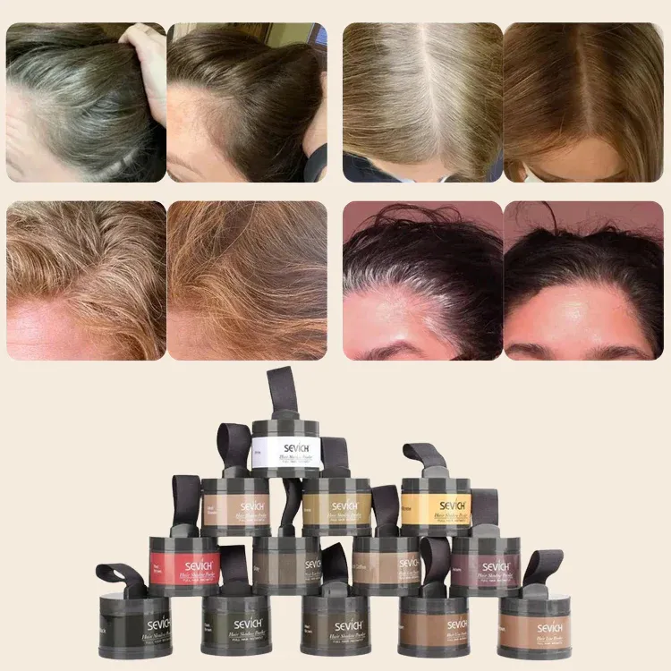 Maquiagem de Cabelo para Calvície e Fios Brancos à Prova d'água - Sevích