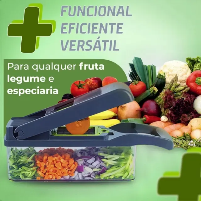 Fatiador Multifuncional 16 em 1 | Corte Legumes em Segundos