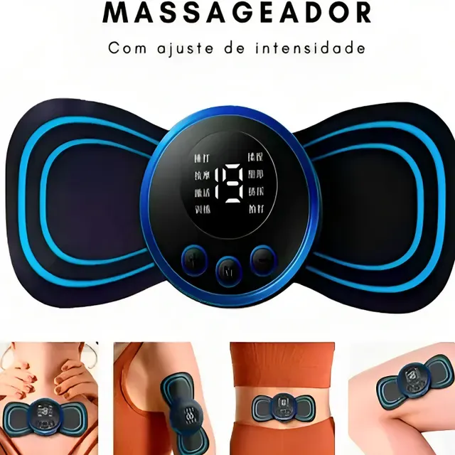 Kit 2 Mini Massageadores EMS Portáteis | Relaxamento para Pescoço e Corpo
