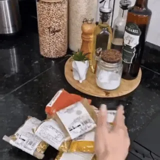 Belifou Kit 6 e 12 Potes Para Alimentos Com Tampa Bambu 200ML Potes De Vidro Para Especiarias
