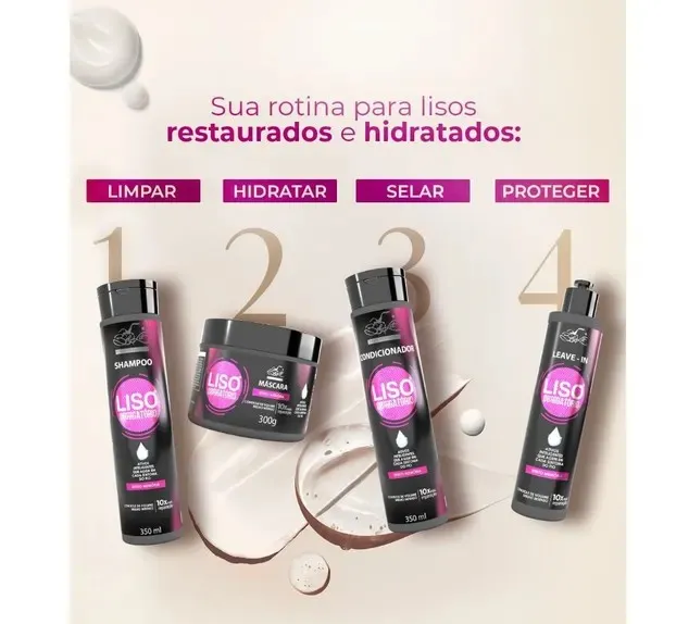 Kit Capilar Liso Obrigatório Belkit – 5 itens | Kit Capilar + Spray Finalizador Para Cabelo Liso