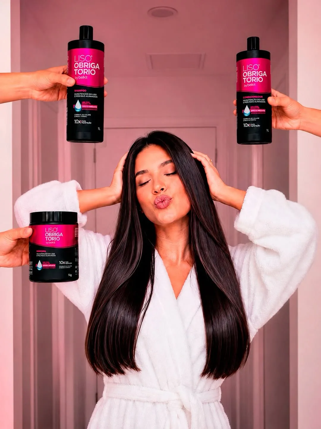 Kit Capilar Liso Obrigatório Belkit – 5 itens | Kit Capilar + Spray Finalizador Para Cabelo Liso