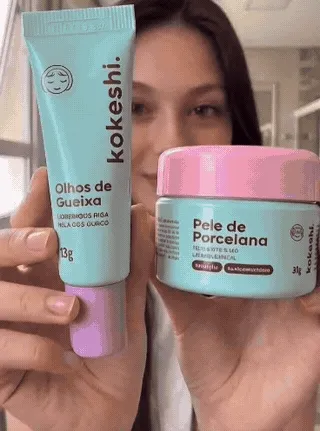 Kit Facial Kokeshi – Hidratação e Cuidado para o Rosto e a Área dos Olhos
