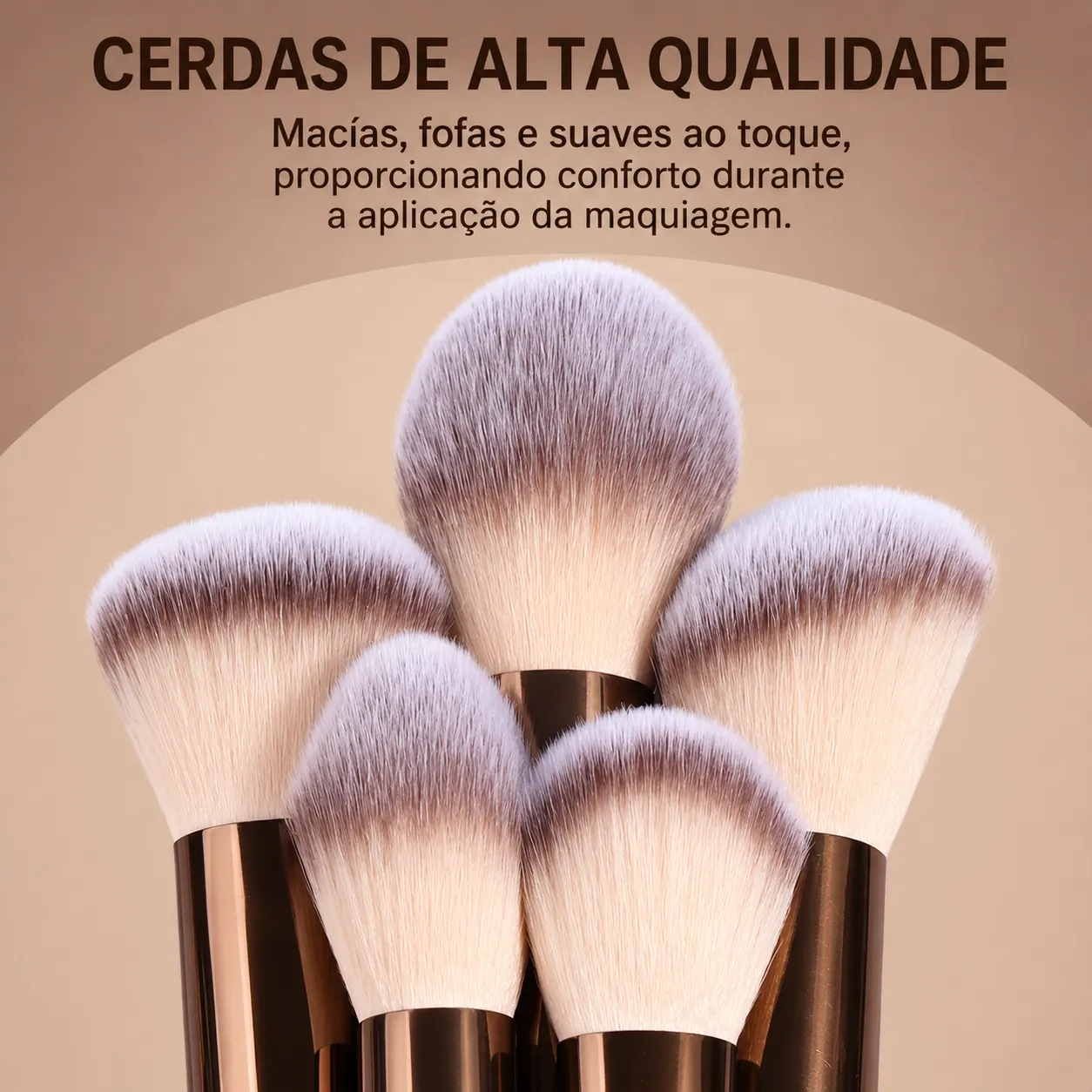 Conjunto Profissional de Pincéis de Maquiagem 6 a 22 Peças, Kit Portátil Multiuso para Viagem