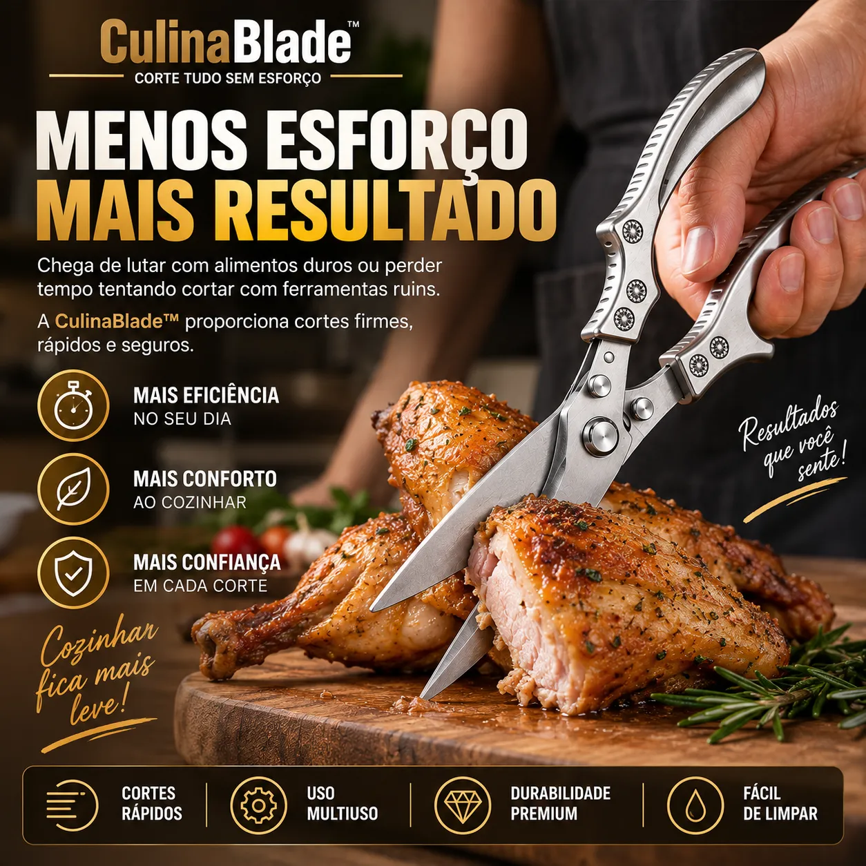 CulinaBlade™ – Tesoura de Cozinha Profissional que Corta Ossos Sem Esforço