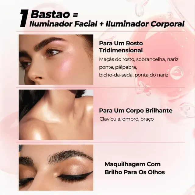 Bastão Iluminador SACE LADY Cooling Jelly | Efeito Glow e Toque Refrescante
