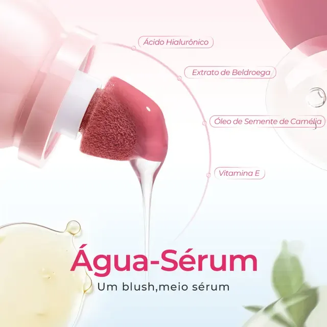 Blush Líquido SACE LADY | Efeito Sedoso, Longa Duração e Multifuncional