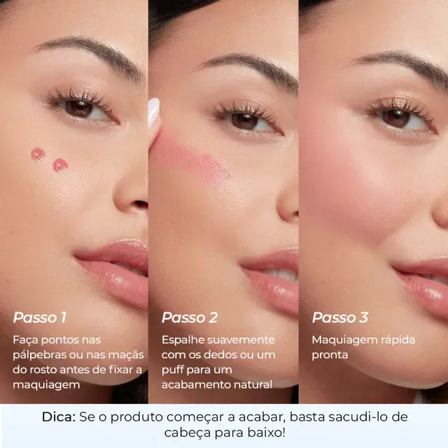 Blush Líquido SACE LADY | Efeito Sedoso, Longa Duração e Multifuncional