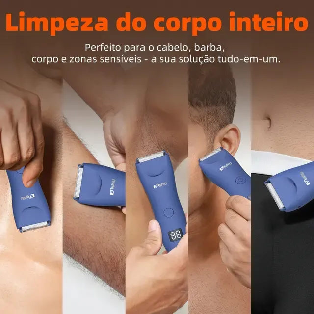 Máquina de Cortar Cabelo e Barba ENSSU X7 | Kit Aparador Elétrico