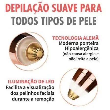 Depilador Indolor Caneta Sobrancelha Removedor Instantâneo