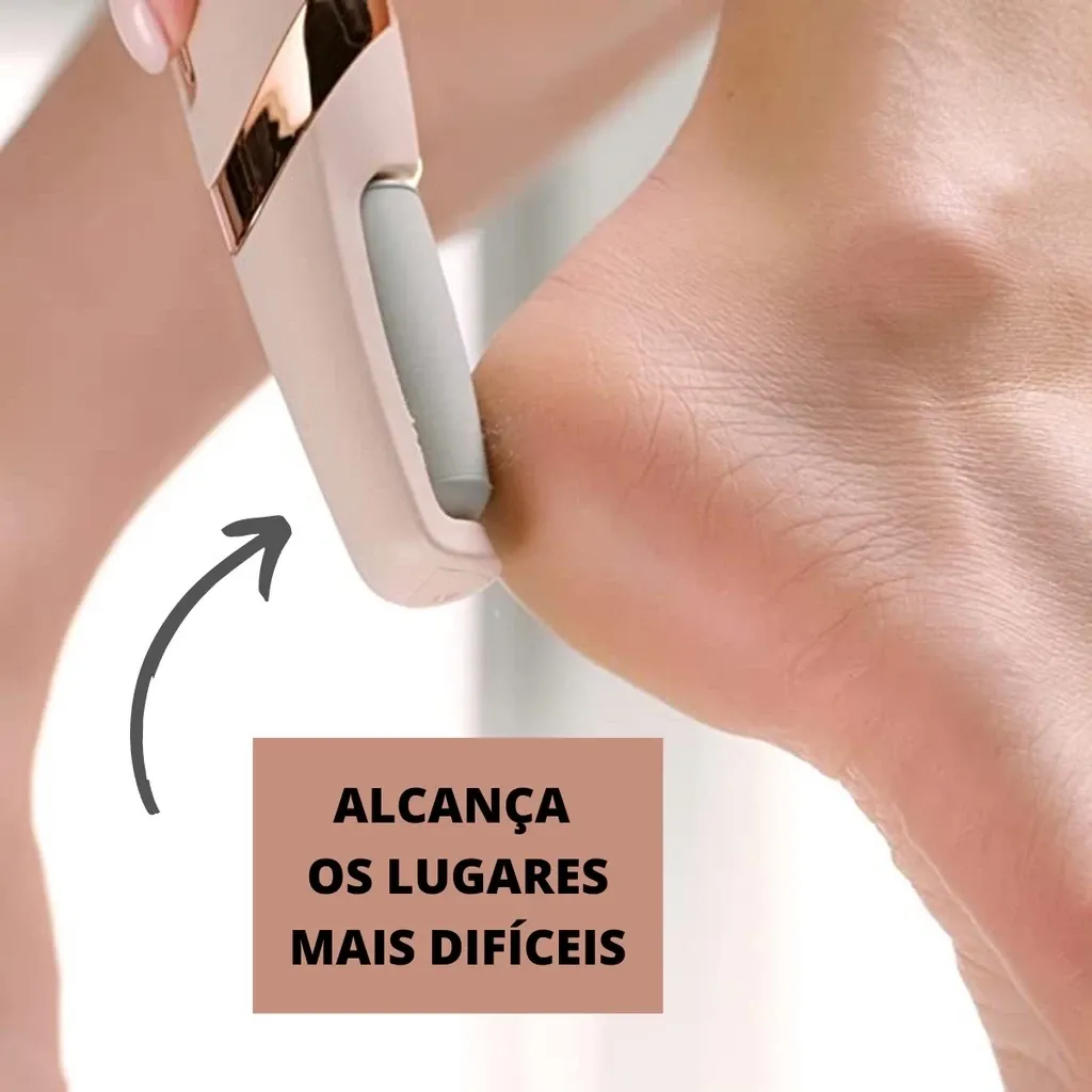Lixador de Pés Elétrico Portátil 2 em 1 – Esfolia & Remove Calos