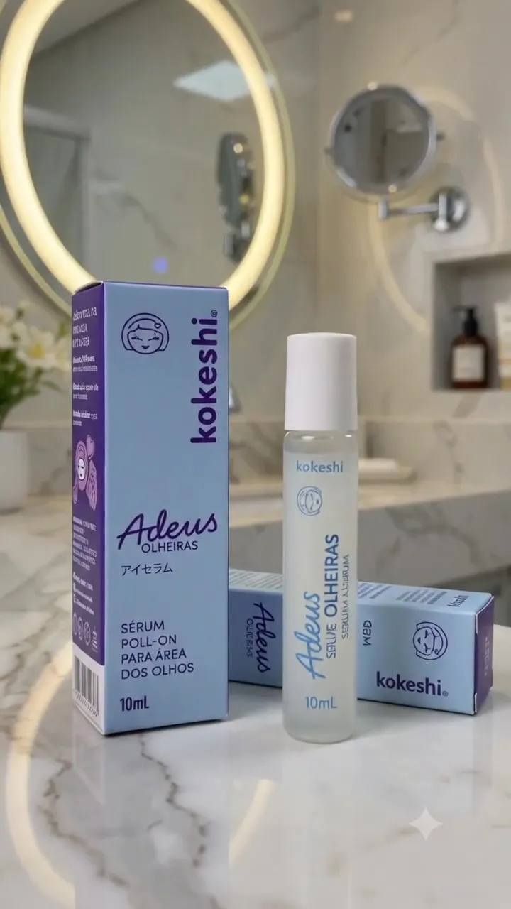Sérum Roll-On Área dos Olhos Adeus Olheiras 10ml Kokeshi