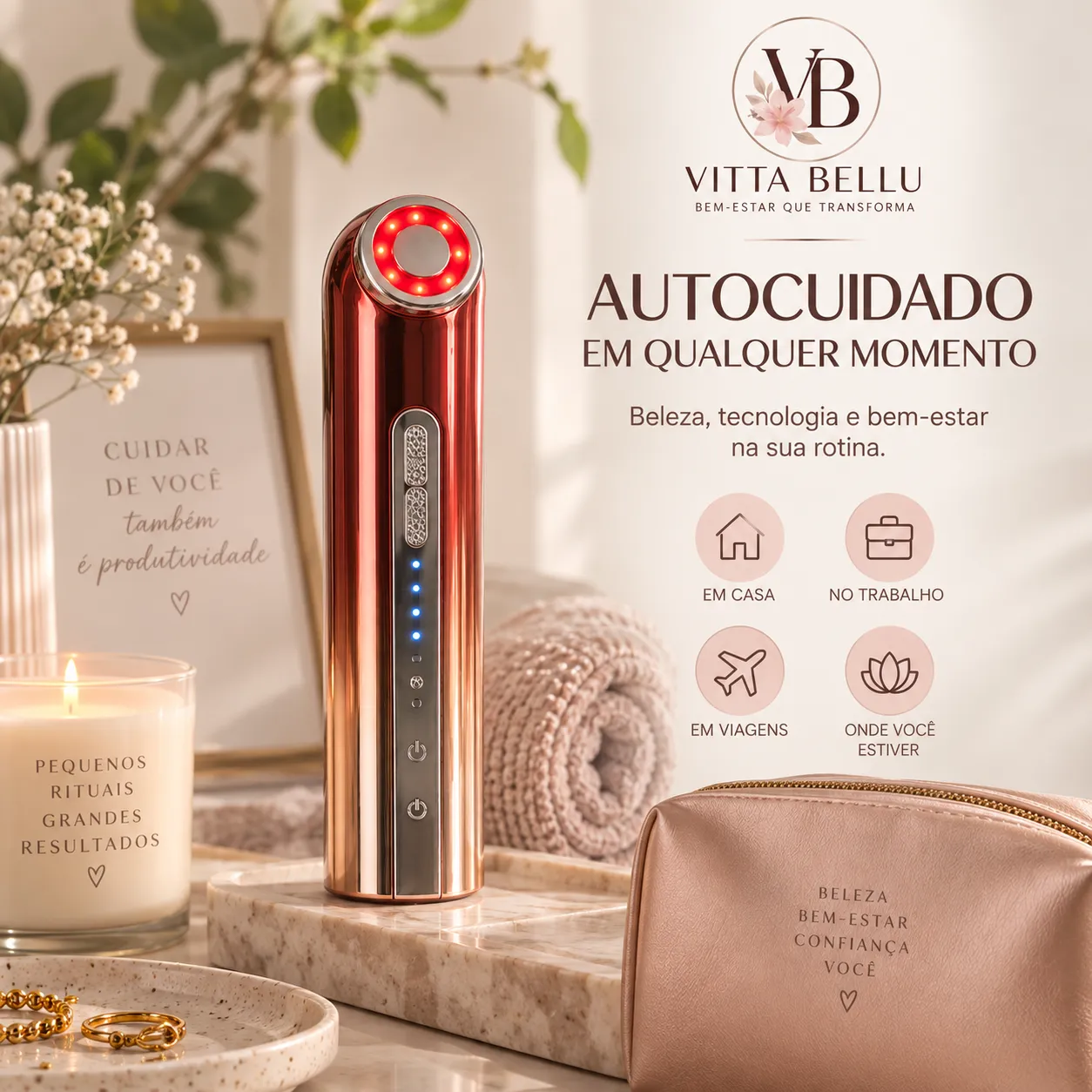 Dispositivo de Lifting Facial Portátil Radiofrequência Antirrugas Pele Firme Rejuvenescimento
