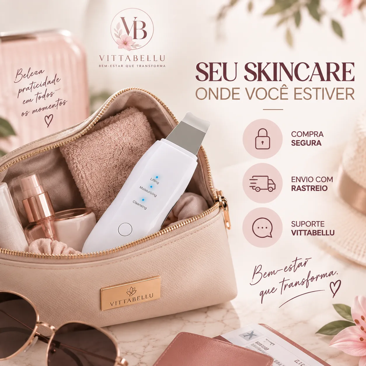 APARELHO PEELING ULTRASSÔNICO | LIMPEZA FACIAL PROFUNDA + REMOÇÃO DE CRAVOS