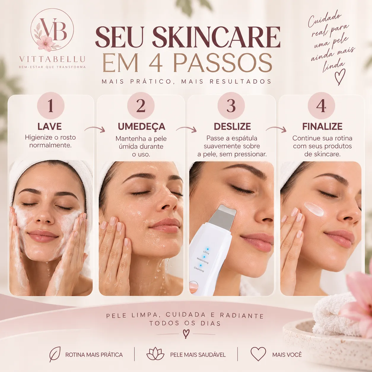 APARELHO PEELING ULTRASSÔNICO | LIMPEZA FACIAL PROFUNDA + REMOÇÃO DE CRAVOS
