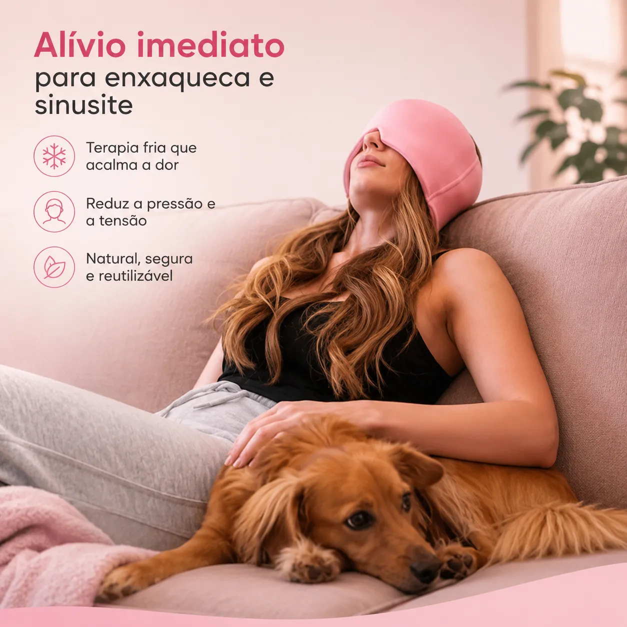 Touca Térmica de Gel para Enxaqueca – Frio/Quente